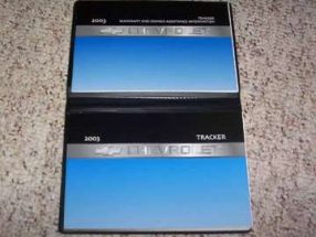 2003 Chevrolet Tracker Owner's Manual Set