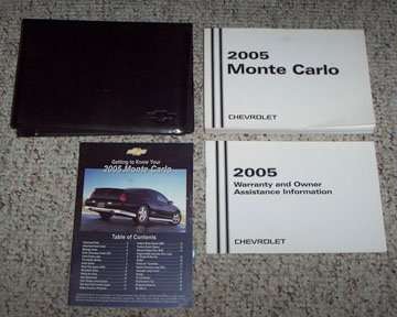 2005 Chevrolet Monte Carlo Owner's Manual Set