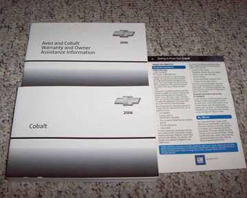 2006 Chevrolet Cobalt Owner's Manual Set