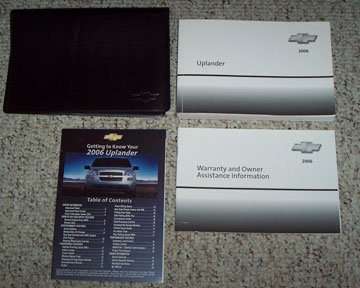 2006 Chevrolet Uplander Owner's Manual Set