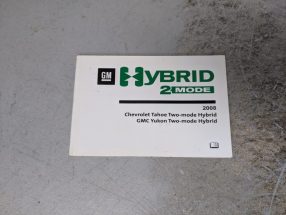 2008 Chevrolet Tahoe Hybrid Owner's Manual Supplement