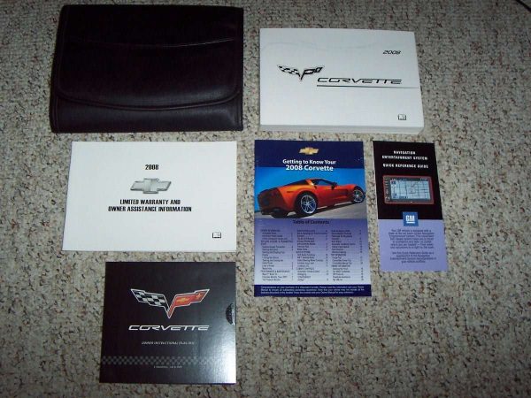 2008 Chevrolet Corvette Owner's Operator Manual User Guide Set