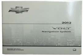 2012 Chevrolet Volt Navigation System Owner's Manual
