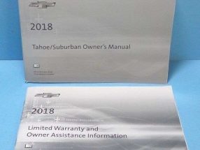 2018 Chevrolet Tahoe Owner's Operator Manual User Guide Set