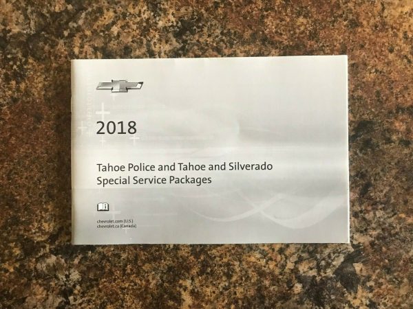 2018 Chevrolet Silverado Police & Special Service Package Owner's Manual