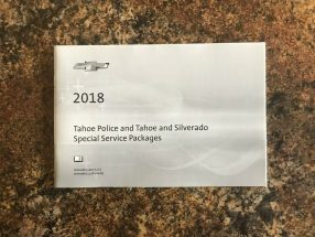 2018 Chevrolet Tahoe Police & Special Service Package Owner's Manual